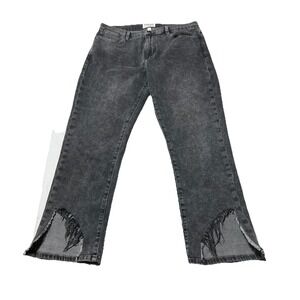 Frame Jeans Womens 29 Gray‎ Denim Le High Straight Silver Strike Fray Stone Wash